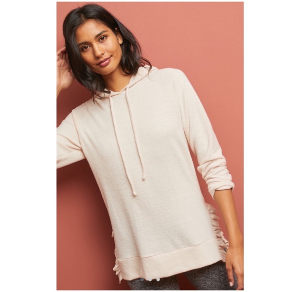 Anthropologie Tops - New Anthropologie Fleece Brushed Hoodie Sweatshirt